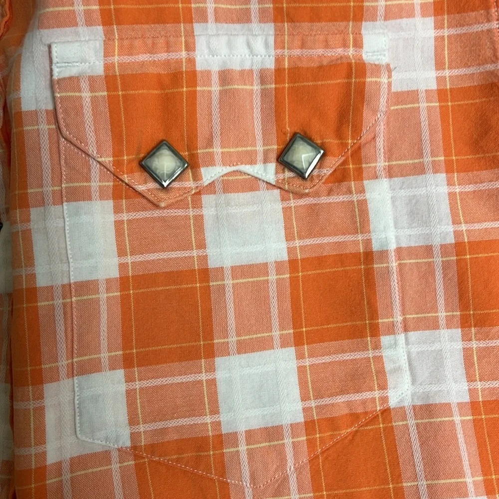 Polo Ralph Lauren Plaid Snap Front Western Shirt Sz M